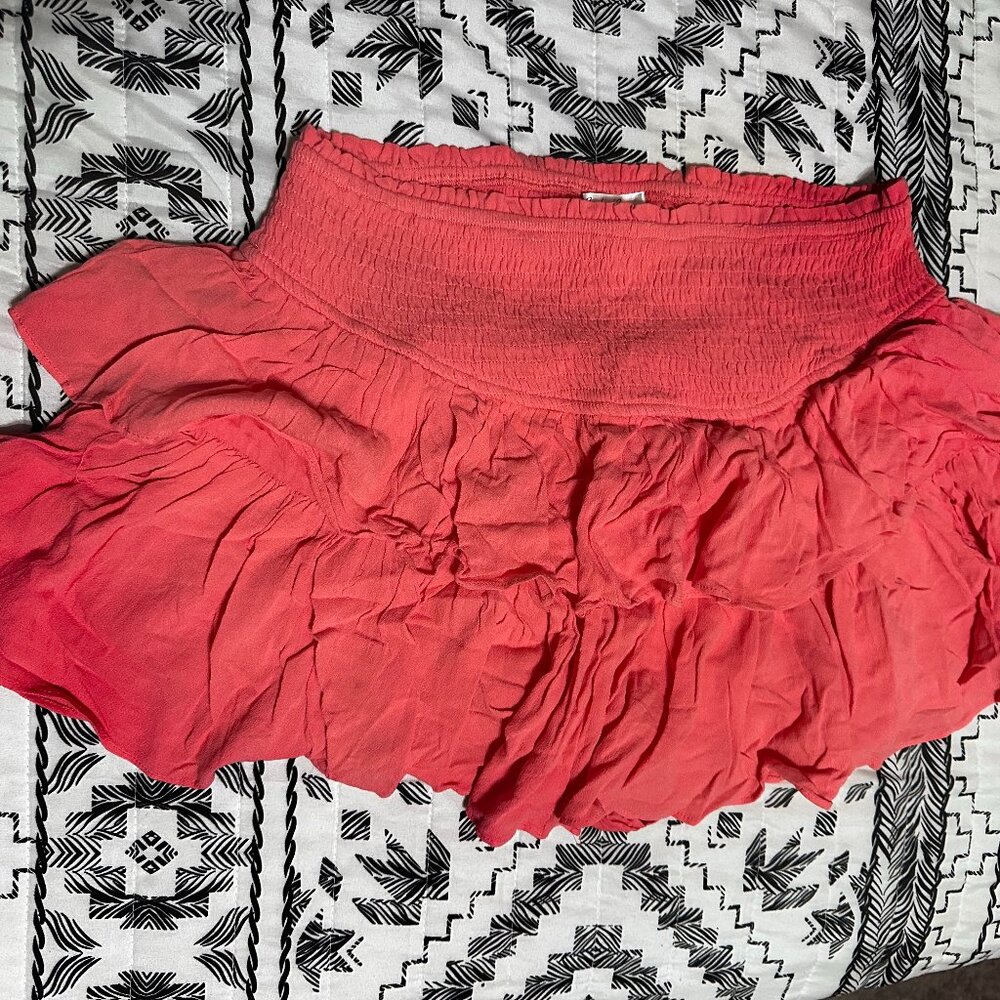 Coral Rock N Rags Skirt